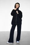 Light Zip-Up hoodie - Black