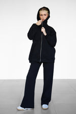 Light Zip-Up hoodie - Black