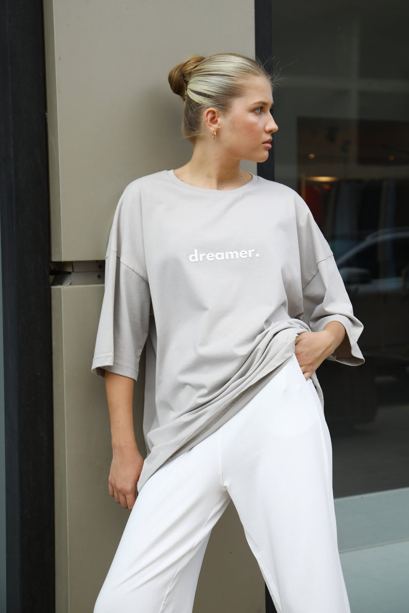 Light Straight Sweatpants - Cream