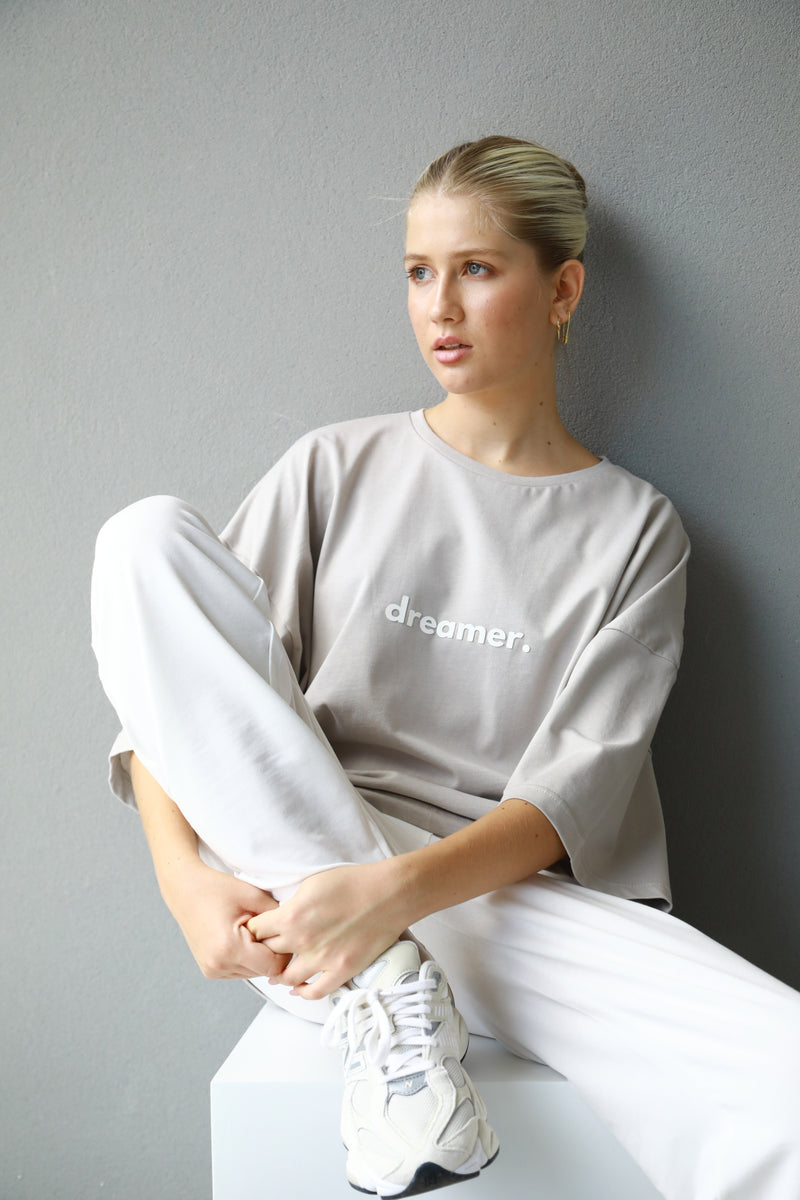 Dreamer Oversized T-shirt - Greige