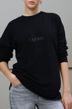 Longsleeve Fighter Tshirt Black - Glitter