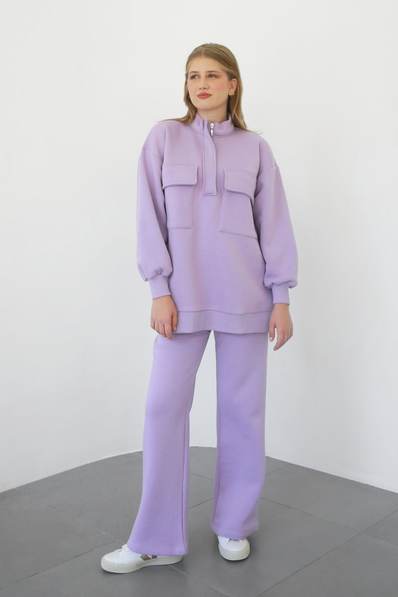 Heavy Flare Sweatpants - Lavender