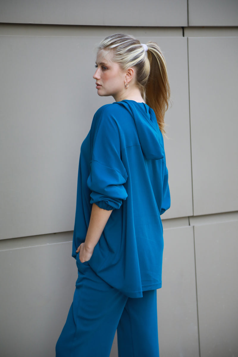 Hoodie Lounge Set - Teal