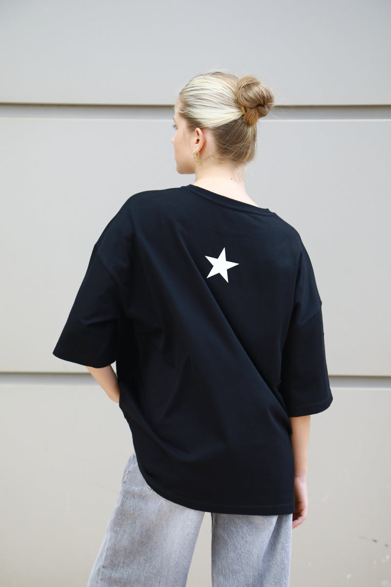 Stargazer Oversized T-shirt - Black & White
