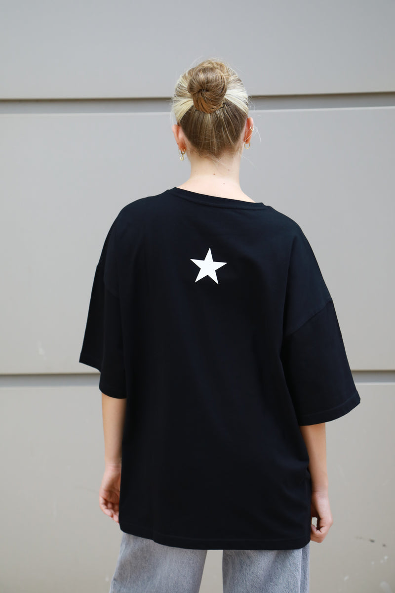 Stargazer Oversized T-shirt - Black & White