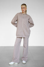 Light Zip-Up hoodie - Taupe
