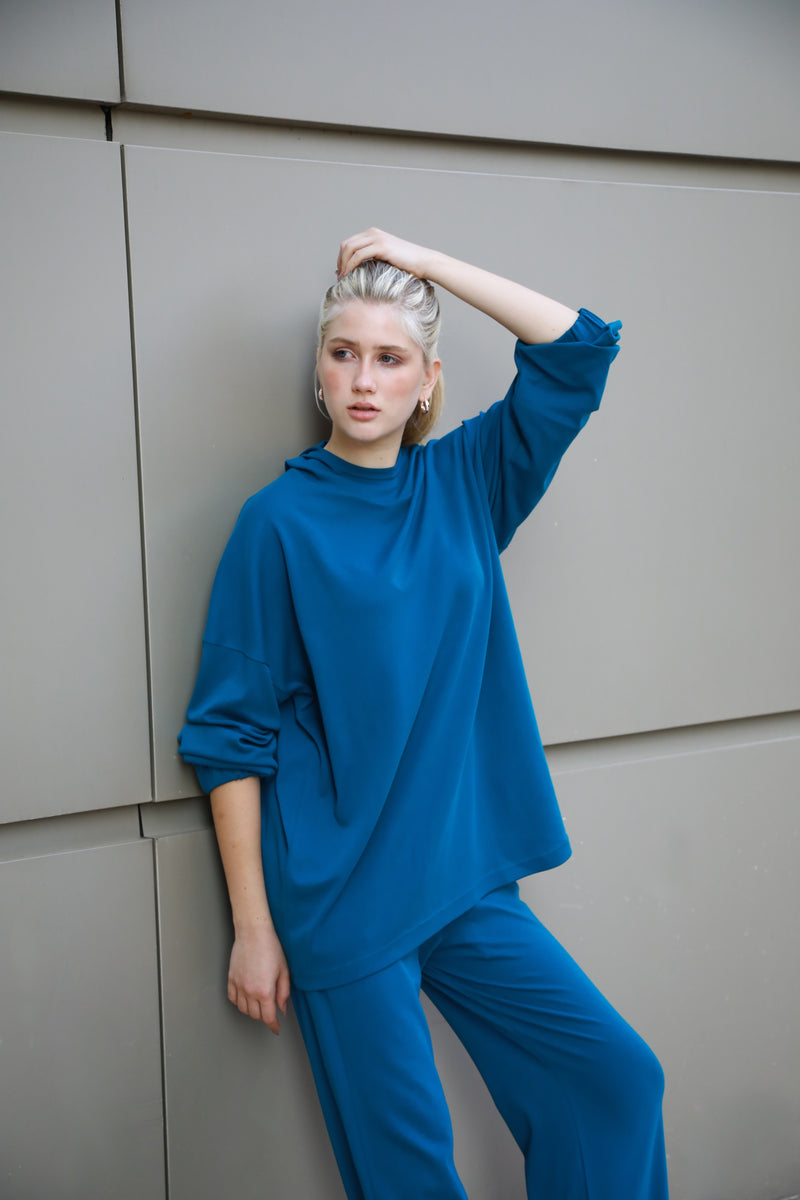 Hoodie Lounge Set - Teal