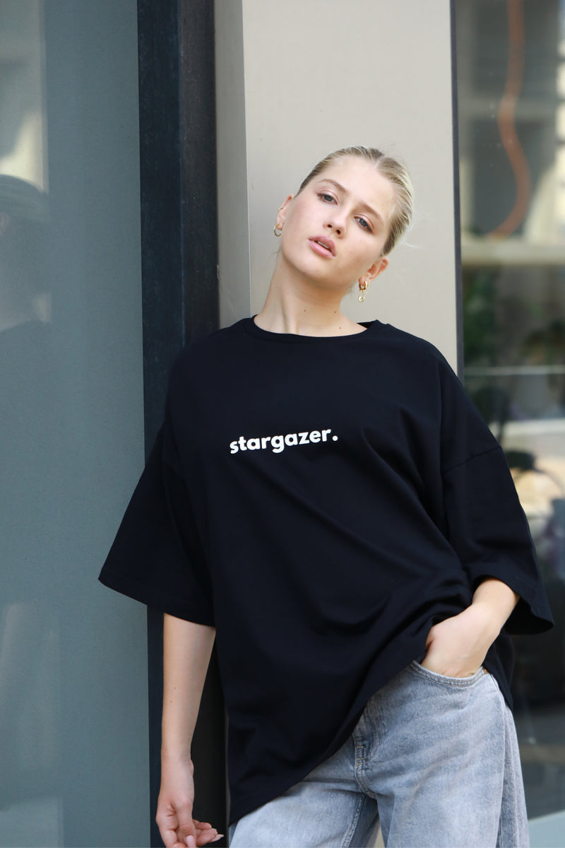 Stargazer Oversized T-shirt - Black & White