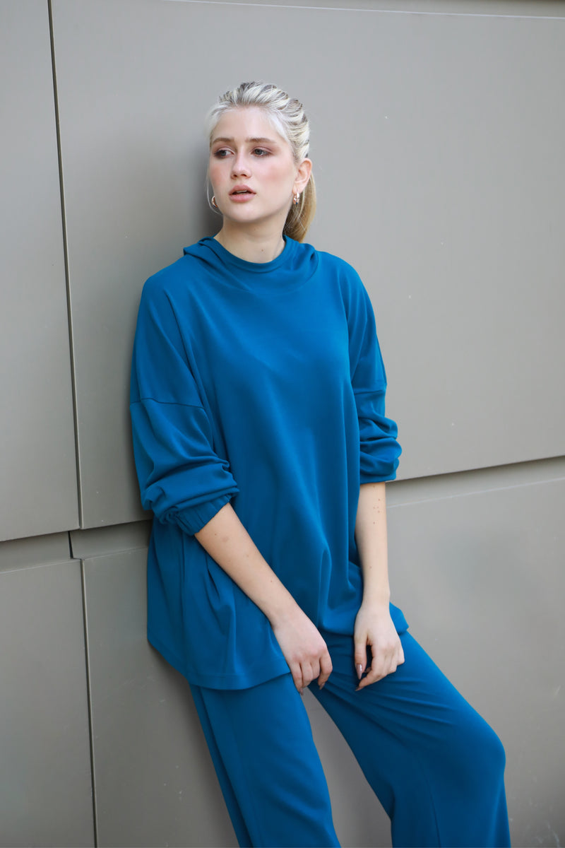 Hoodie Lounge Set - Teal