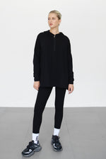 Ribbed Leggings With Pockets - Black