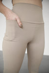 Actee Flare Leggings - Taupe
