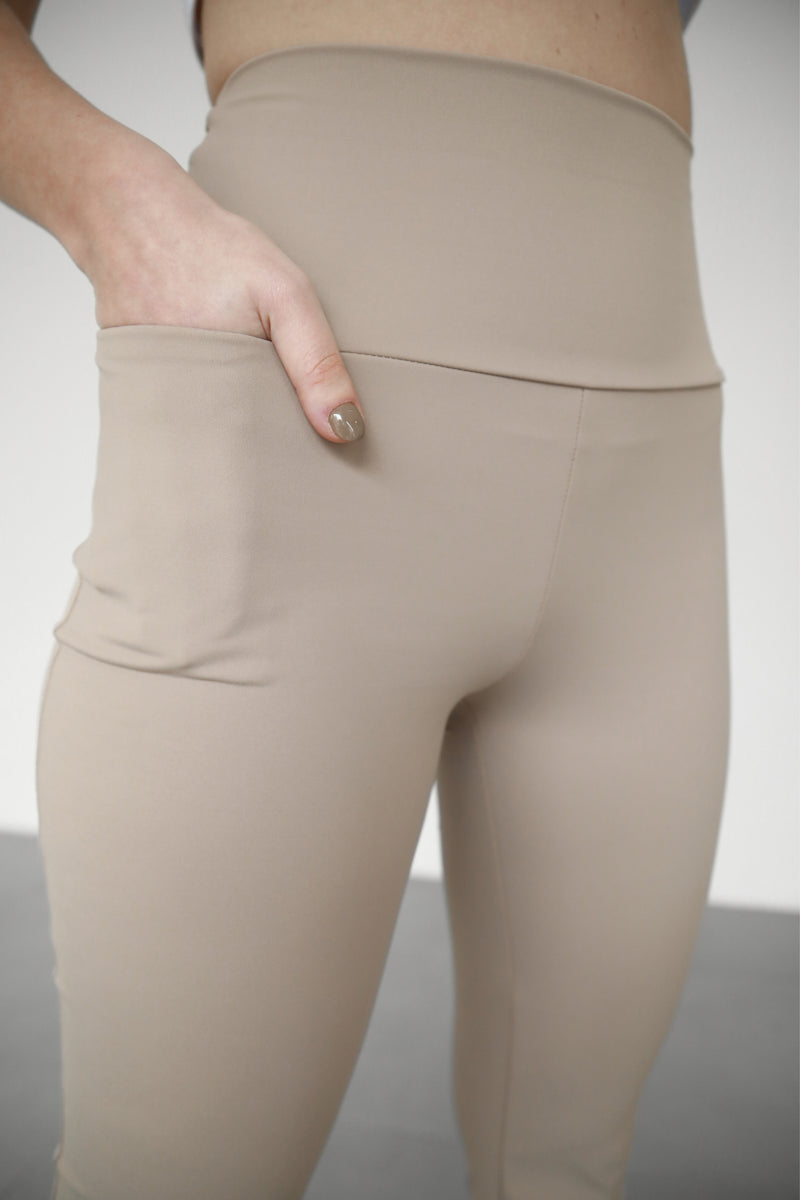 Actee Flare Leggings - Taupe