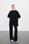 Modalite Half Zip Hoodie - Black