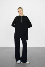 Modalite Half Zip Hoodie - Black
