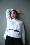 White Hi-Lo Poplin Shirt