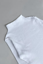 Ribbed Cotton Bodysuit - White