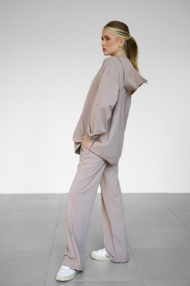 Light Zip-Up hoodie - Taupe