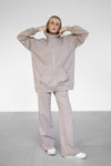 Light Zip-Up hoodie - Taupe