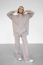 Light Zip-Up hoodie - Taupe