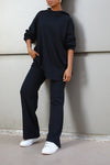 Hoodie Lounge Set - Black