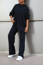 Hoodie Lounge Set - Black