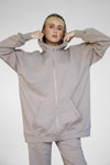Light Zip-Up hoodie - Taupe