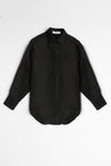 Relaxed Silk-Blend Shirt - Black