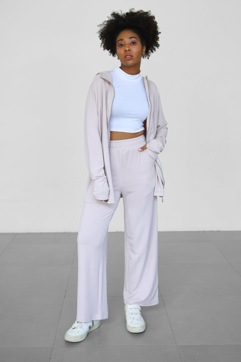 Modalite Zip-up Hoodie - Rosewater