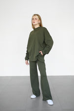 Hoodie Lounge Set - Military