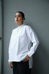 White Hi-Lo Poplin Shirt