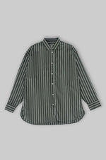 Basic Poplin Shirt - Striped Green