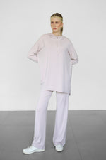 Modalite Half Zip Hoodie - Rosewater
