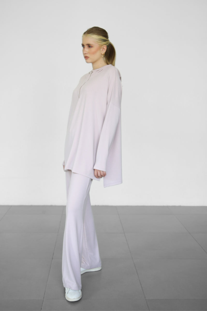 Modalite Flare Sweatpants - Rosewater