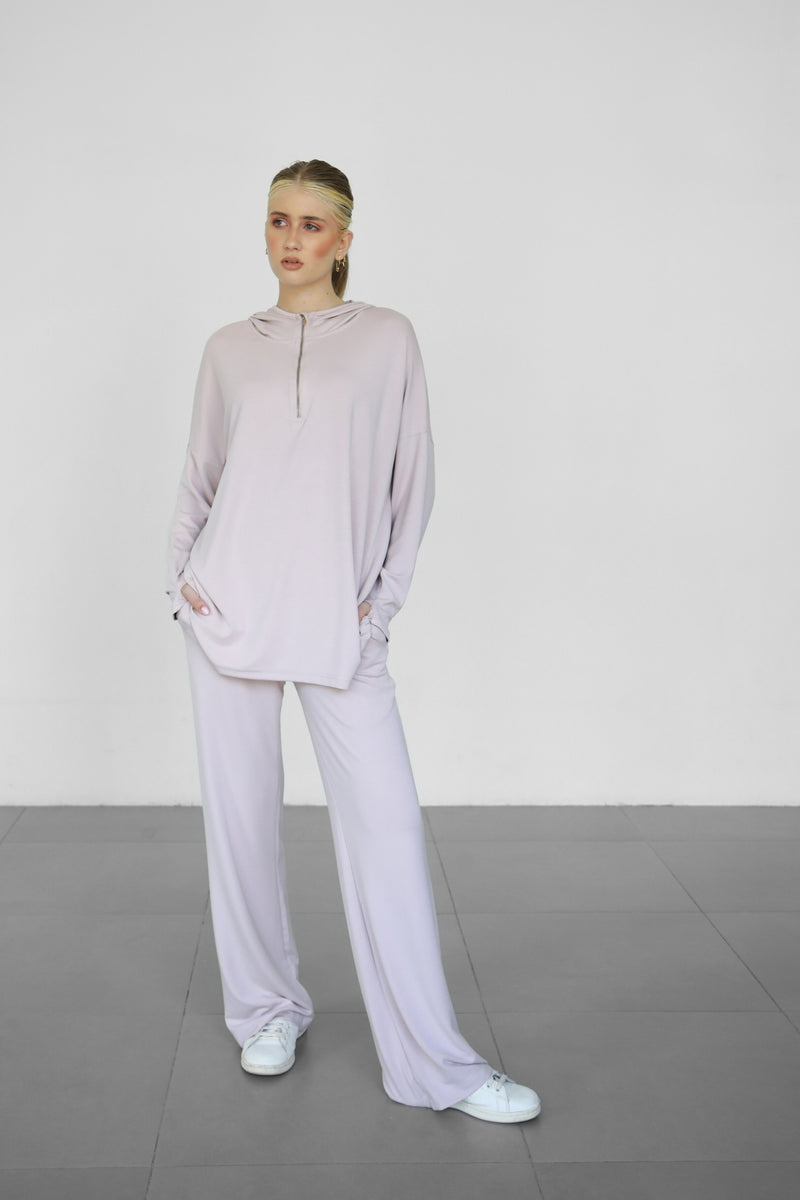 Modalite Flare Sweatpants - Rosewater