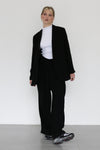 Athena Blazer - Black Crepe