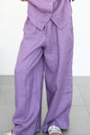 Linen Wide Pants - Iris