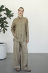 Linen Shirt - Almond Latte