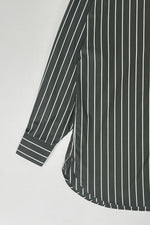 Basic Poplin Shirt - Striped Green