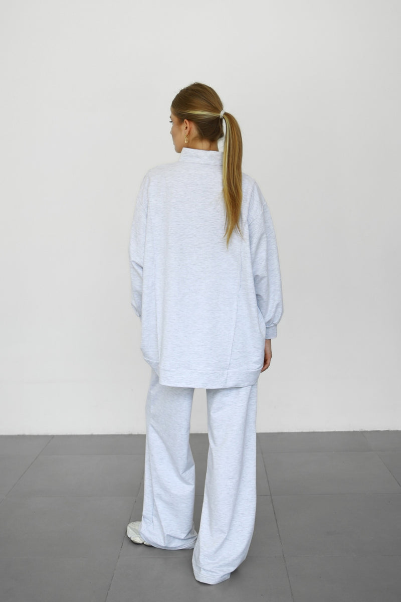 Anya Co-ord Set - Grey Melange