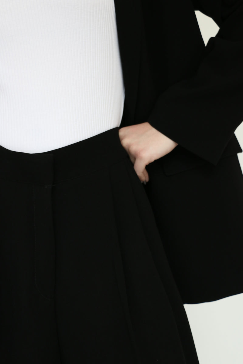 Athena Blazer - Black Crepe