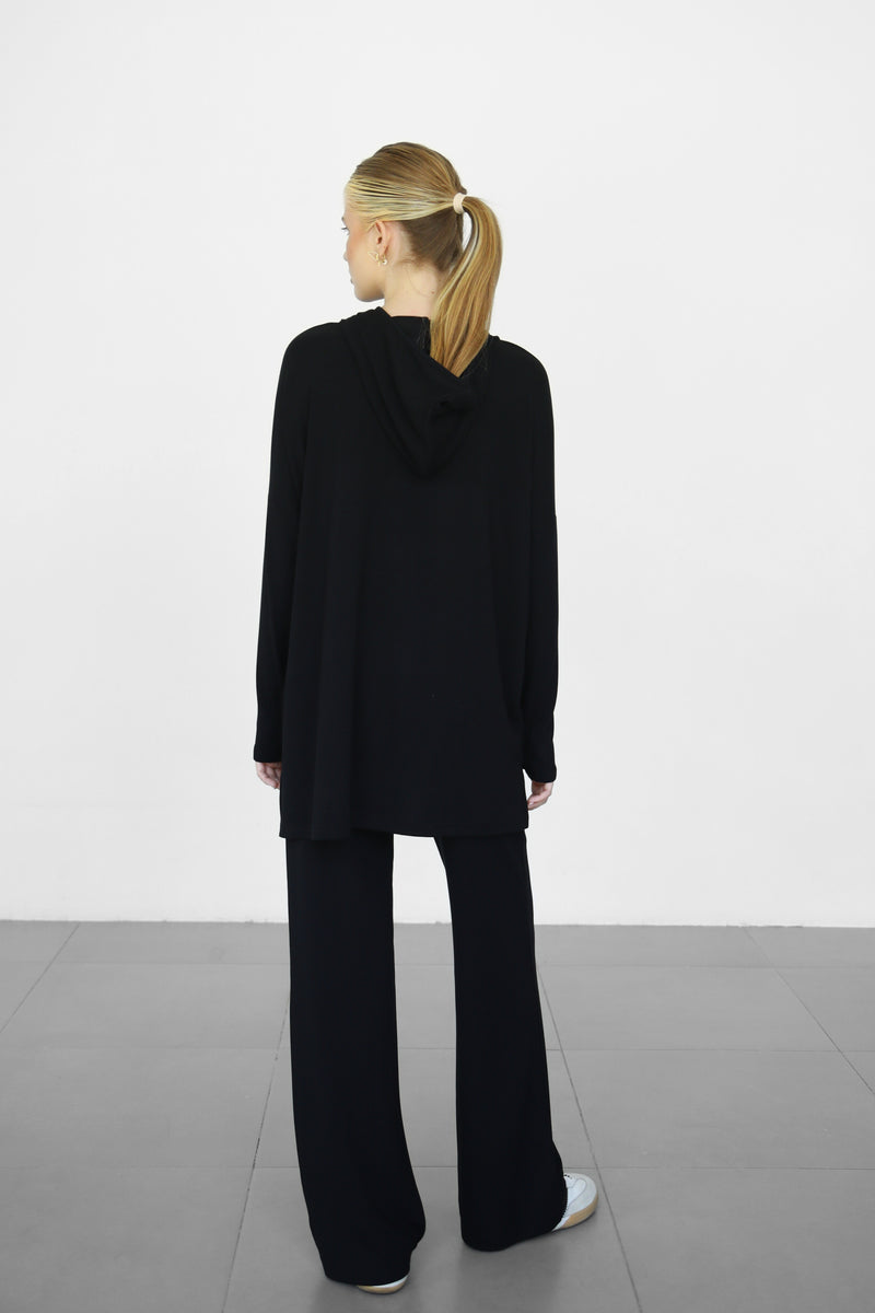 Modalite Flare Sweatpants - Black