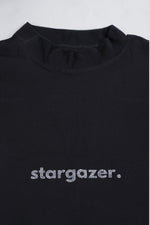 Stargazer Longsleeve T-shirt - Black & Silver Glitter