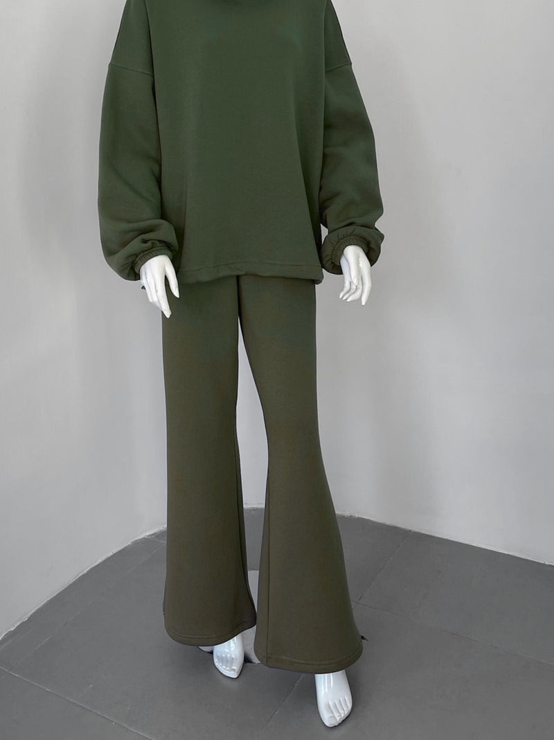 Heavy Adjustable Sweatpants - Army Green