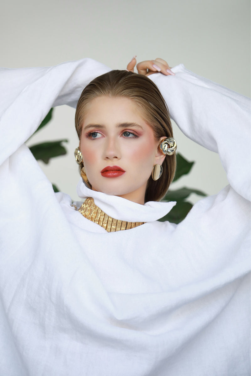 Gaia Linen Blouse- White