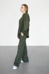 Hoodie Lounge Set - Military