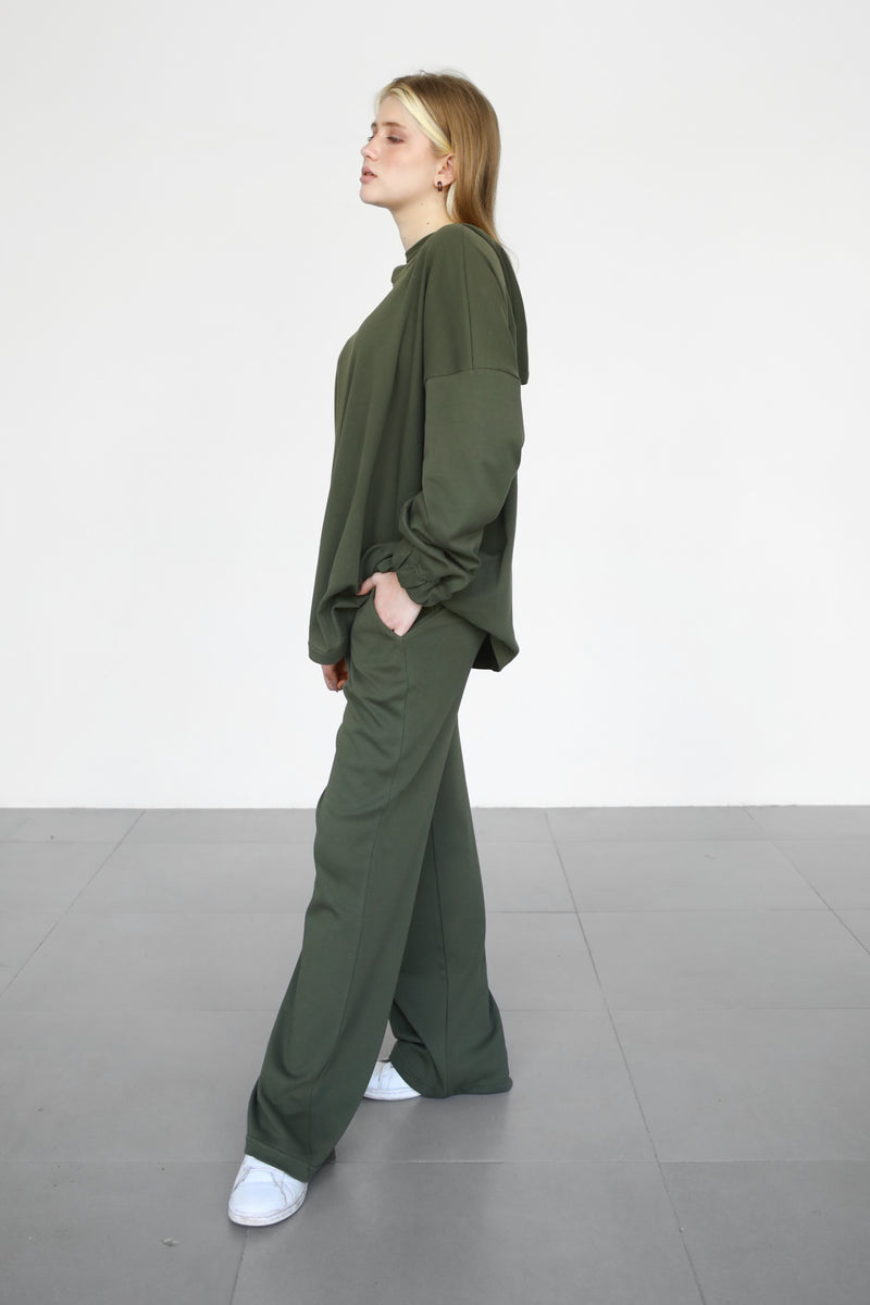 Hoodie Lounge Set - Military