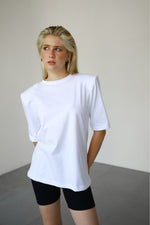 Padded Cotton T-shirt - White