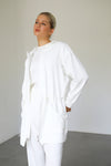 Light Waisted Zip-Up Hoodie - Cream