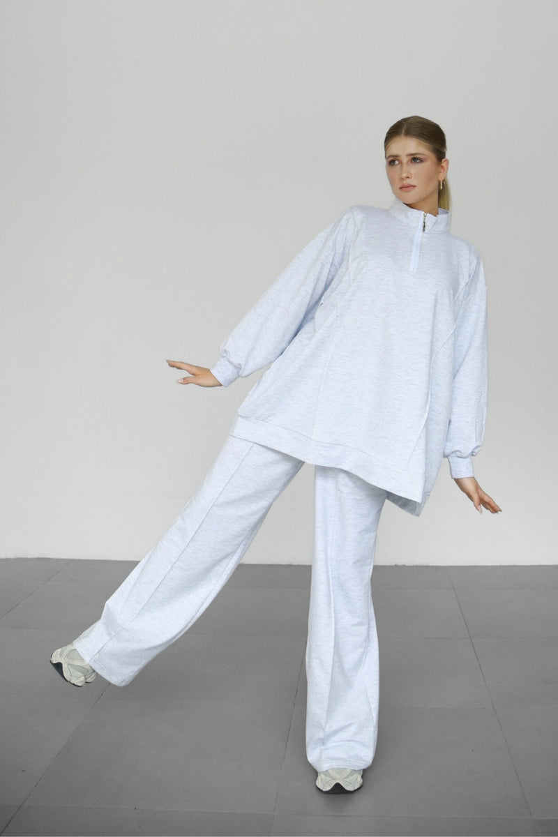 Anya Co-ord Set - Grey Melange