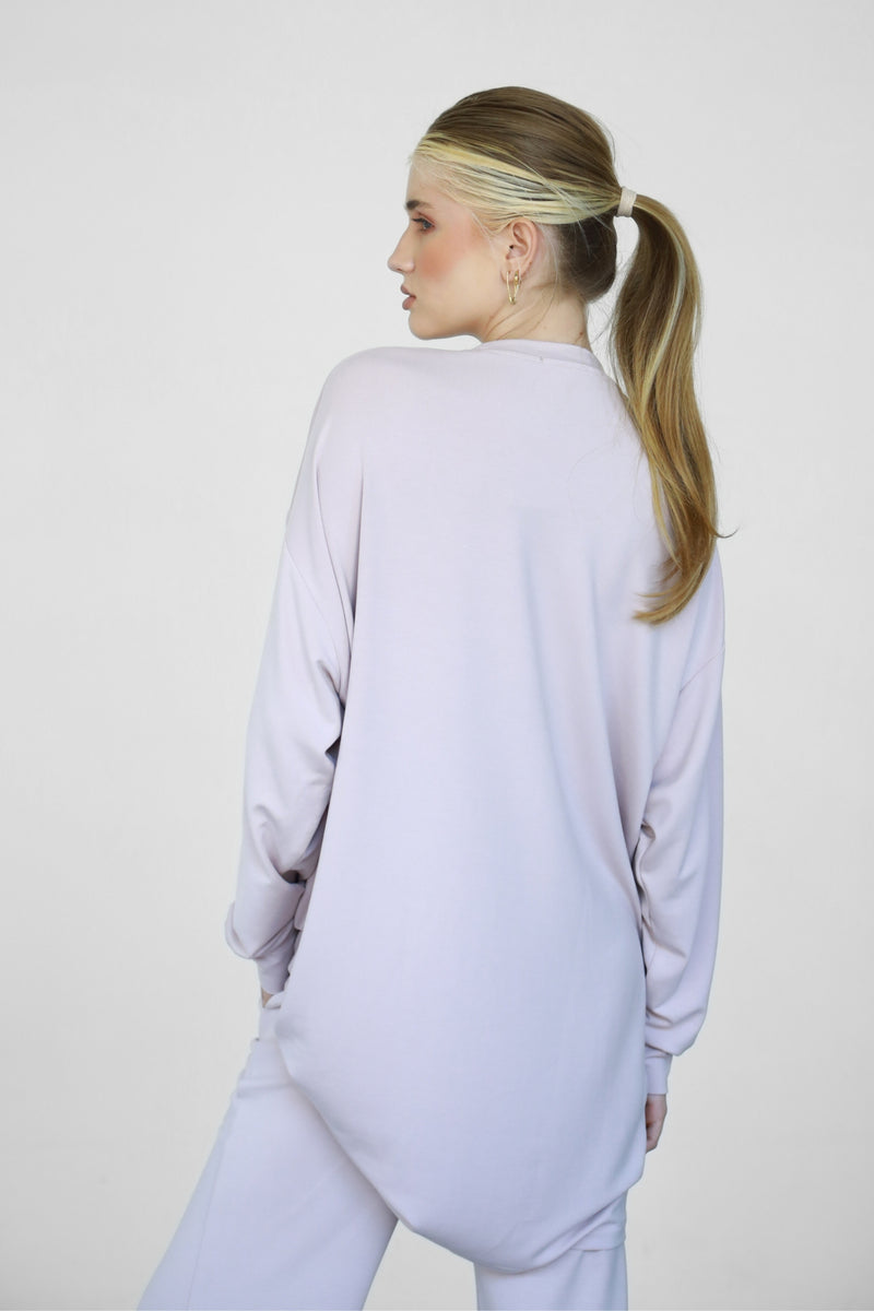 Modalite Long Phantom Sweatshirt - Rosewater